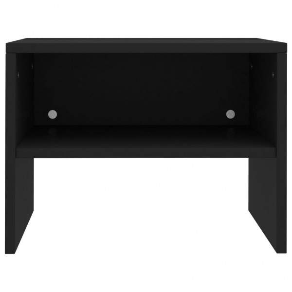 Mesitas de noche 2 uds madera contrachapada negro 40x30x30 cm M 5