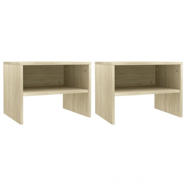 Mesas-de-cabeceira 2 pcs 40x30x30 cm contraplacado carv. sonoma M 2