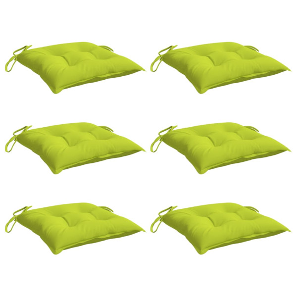 Almofadões de cadeira 6 pcs tecido oxford verde brilhante M 3