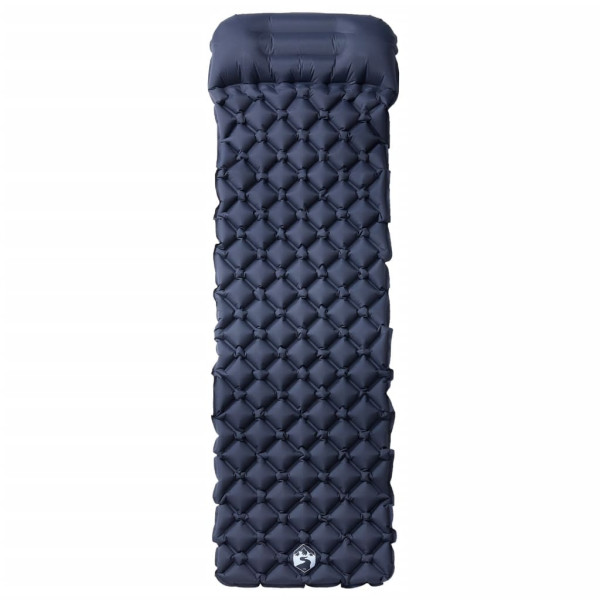 Colchón inflable de camping con almohada integrada gris M 2