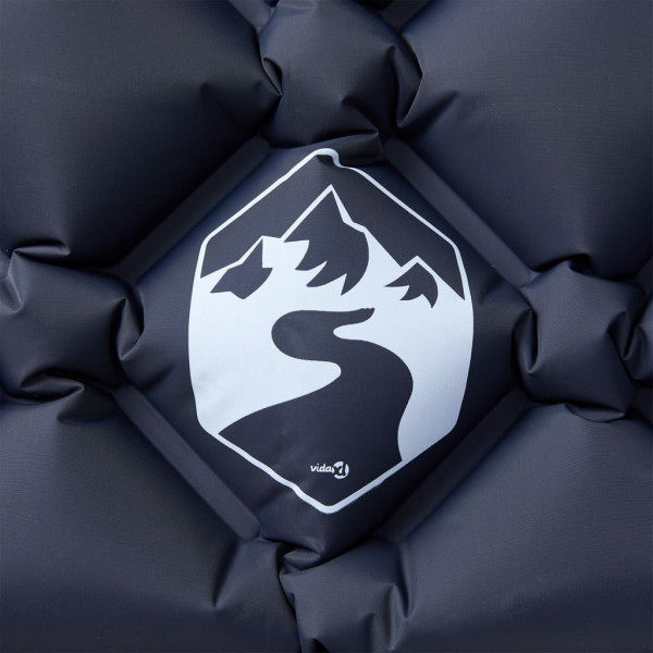 Colchão de campismo insuflável c/ almofada 1 pessoa cinza M 3