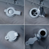 Colchón de camping autoinflable con almohadas 2 personas gris 4