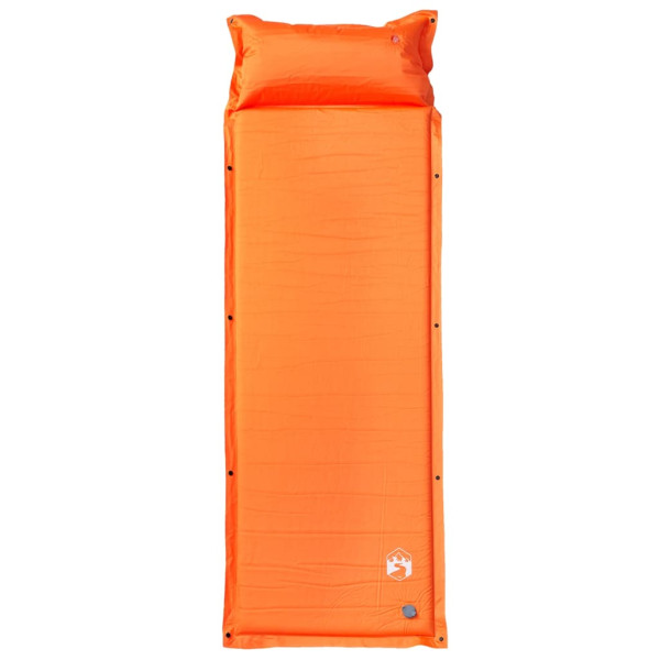 Colchón de camping autoinflable con almohada integrada naranja M 2