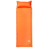 Colchón de camping autoinflable con almohada integrada naranja 2