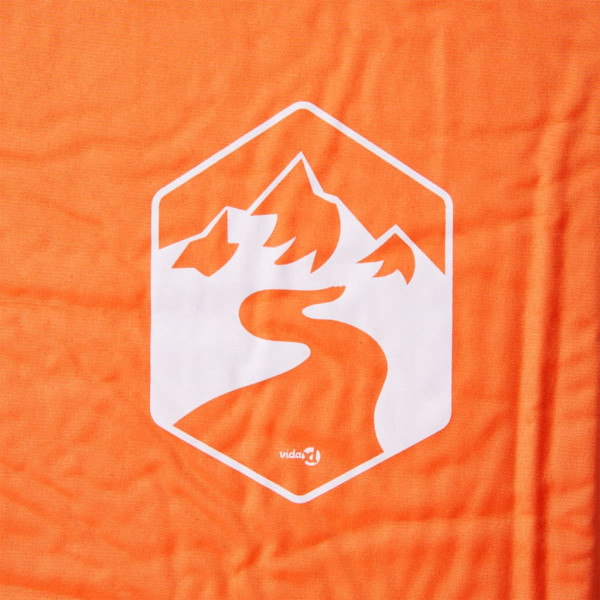 Colchón de camping autoinflable con almohada integrada naranja M 3