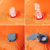 Colchón de camping autoinflable con almohada integrada naranja 4