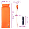 Colchón de camping autoinflable con almohada integrada naranja 5