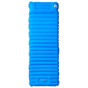 Colchón de camping autoinflable con almohada integrada azul H
