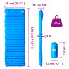 Colchón de camping autoinflable con almohada integrada azul 5