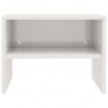 Mesa-de-cabeceira 40x30x30 cm contraplacado branco brilhante 4
