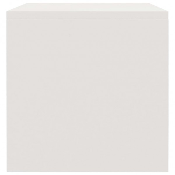 Mesita de noche madera contrachapada blanco brillo 40x30x30cm M 5