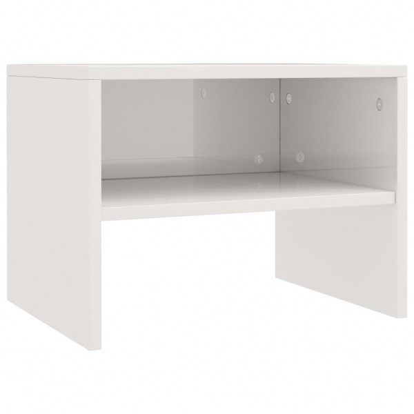 Mesitas de noche 2 uds madera contrachapada blanco 40x30x30 cm M 4