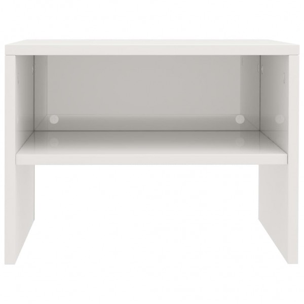 Mesitas de noche 2 uds madera contrachapada blanco 40x30x30 cm M 5