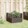 Jardinera con clavijas PP marrón 43.5x43.5x43.5 cm 3