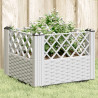 Vaso/floreira de jardim c/ estacas 43.5x43.5x43.5 cm PP branco 1