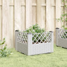 Jardinera con clavijas PP blanco 43.5x43.5x43.5 cm 3