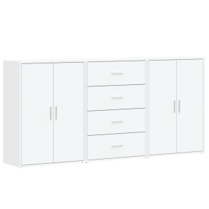 Aparadores 3 pcs 60x31x84 cm derivados de madeira branco H