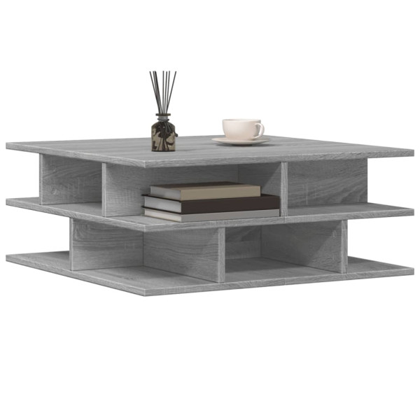 Mesa de centro madera de ingeniería gris Sonoma 70x70x29 cm M 4