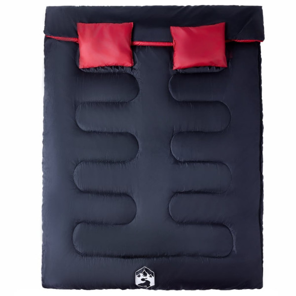 Saco de dormir doble y almohadas camping adultos 3-4 estaciones M 2