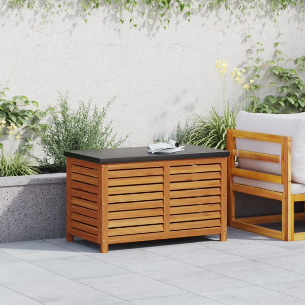 Caja de almacenaje de jardín madera maciza acacia 90x48x55 cm M 3