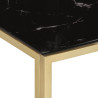 Mesa de centro aço inoxidável e vidro temperado dourado 4