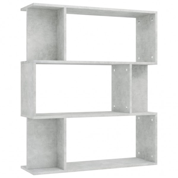 Estantería madera contrachapada gris hormigón 80x24x96cm M 2