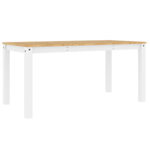 Mesa de comedor Panama madera maciza pino blanco 160x80x75 cm H