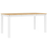 Mesa de jantar Panama 160x80x75 cm pinho maciço branco 2