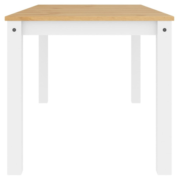 Mesa de jantar Panama 160x80x75 cm pinho maciço branco M 5