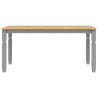 Mesa de jantar Corona 160x80x75 cm madeira pinho maciça cinza 4