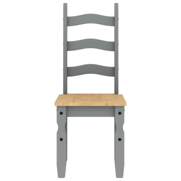 Cadeiras de jantar 2 pcs Corona 42x47x107 cm pinho maciço cinza M 4