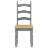 Sillas de comedor Corona 2 uds madera pino gris 42x47x107 cm 4