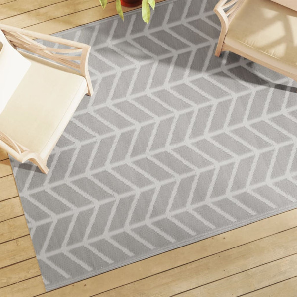 Alfombra de exterior PP gris 160x230 cm D