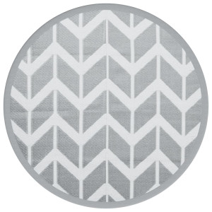 Alfombra de exterior PP gris Ø120 cm H
