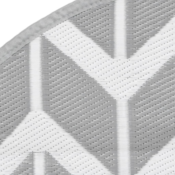 Tapete de exterior Ø120 cm ARAKIL PP cinzento M 5