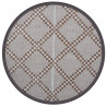 Alfombra de exterior PP marrón Ø120 cm 2