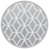 Alfombra de exterior PP gris Ø160 cm 2