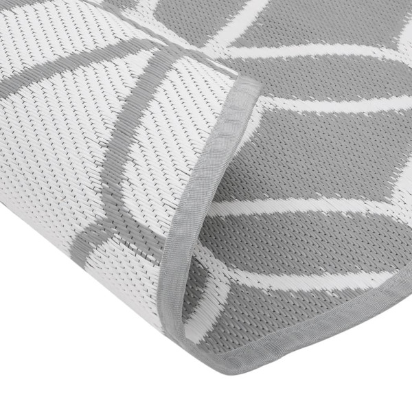 Tapete de exterior Ø160 cm ARAKIL PP cinzento M 5