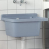 Fregadero lavabo de pared resina gris 50x35x24 cm 1