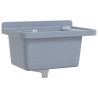 Fregadero lavabo de pared resina gris 50x35x24 cm 2