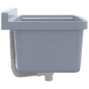 Fregadero lavabo de pared resina gris 50x35x24 cm 5