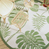Alfombra de exterior PP verde Ø200 cm 1