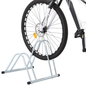 Suporte independente para 2 bicicletas aço galvanizado H