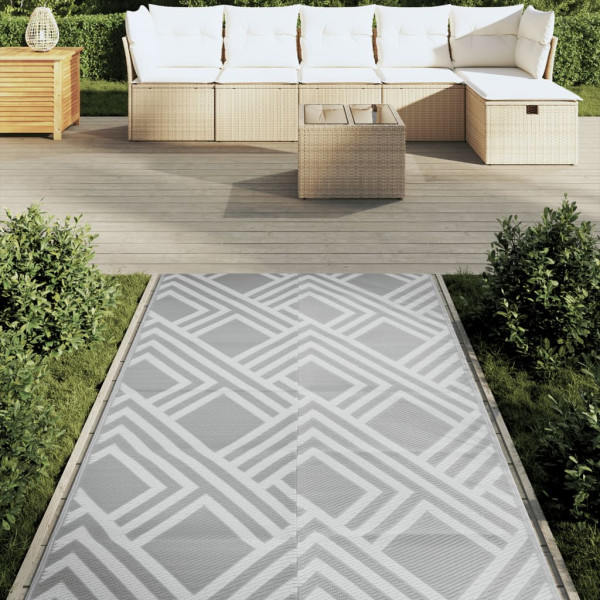 Alfombra de exterior PP gris 120x180 cm M 3