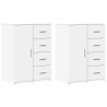 Aparadores 2 pcs 59x39x80 cm derivados de madeira branco 2
