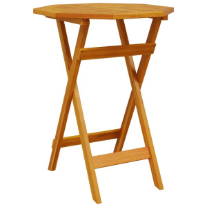 Mesa de jardín plegable madera maciza de acacia Ø60x75 cm H