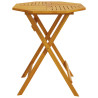 Mesa de jardín plegable madera maciza de acacia Ø60x75 cm 5