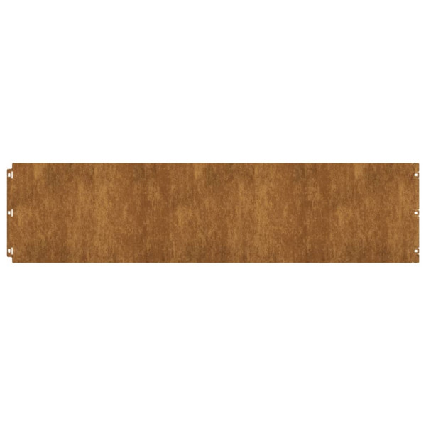 Bordes de césped acero corten flexible 10 piezas 25x103 cm M 3