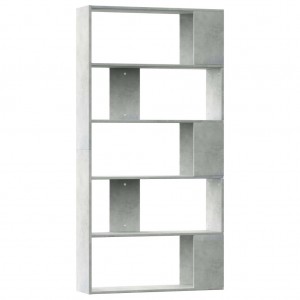 Estantería madera contrachapada gris hormigón 80x24x159cm H