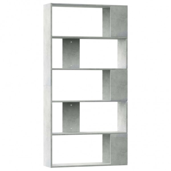 Estantería madera contrachapada gris hormigón 80x24x159cm M 2